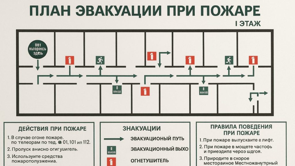 план эвакуации при пожаре